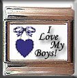 I LOVE MY BOYS ITALIAN CHARM CHARMS