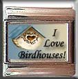 I LOVE BIRDHOUSES ITALIAN CHARM CHARMS
