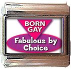 BORN GAY ITALIAN CHARM CHARMS