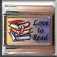 LOVE TO READ BOOKS ITALIAN CHARM CHARMS