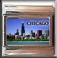 CHICAGO SKYLINE ITALIAN CHARM CHARMS