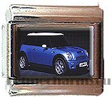 BLUE MINI COOPER ITALIAN CHARM CHARMS