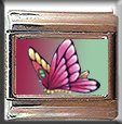 PINK BUTTERFLY ITALIAN CHARM CHARMS