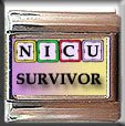 NICU SURVIVOR BABY BLOCKS ITALIAN CHARM CHARMS