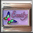 CUSTOM NAME HEART BUTTERFLY ITALIAN CHARM