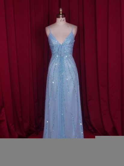 sexy silk metalic embroidered pro evening dress