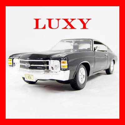 Maisto 1:18 Chevrolet Chevy Chevelle 1971 SS454 Black Diecast Car Model Luxy Collectibles