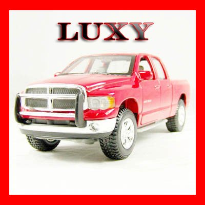 1.27 2002 Dodge Ram Quad Cab Maisto Quality Diecast Model Luxy Collectibles Red