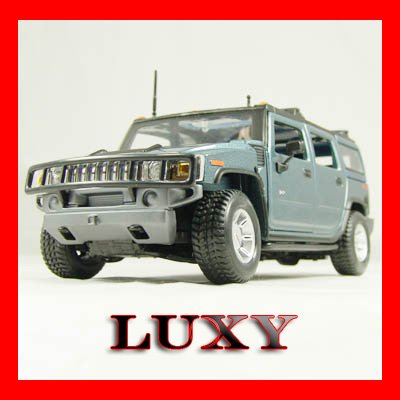 1.27 Hummer H2 SUV Off Road Maisto Quality Diecast Car Model Grey