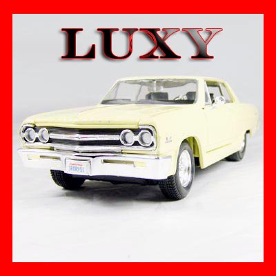1.24 1965 Chevrolet Malibu SS Maisto Diecast Quality Model Luxy Collectibles Yellow