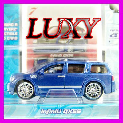 Maisto 1:64 INFINITI Q56 DUB 1:64 Playerz Diecast Car Model Luxy Metallic Dark Blue