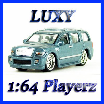 Maisto 1:64 INFINITI Q56 DUB 1:64 Playerz Maisto Diecast Car Model Luxy Gunmetal Dark Green