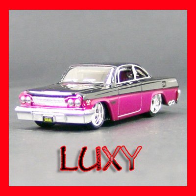 Maisto 1:64 '62 CHEVROLET CHEVY BEL AIR Muscle Pro Rodz Diecast Luxy Collectibles Purple 6.1