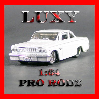 Maisto 1:64 1962 Chevy Bel Air Pro Rodz Diecast Luxy Collectibles White 6.2