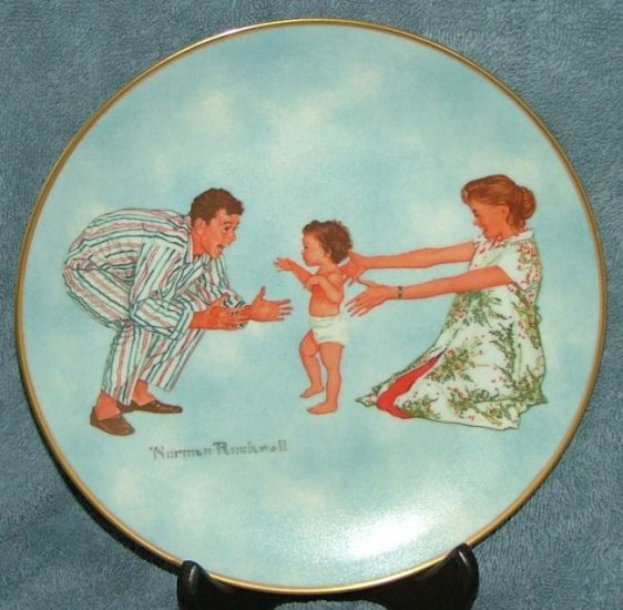 Norman Rockwell Museum collector plate "Babys First Step"