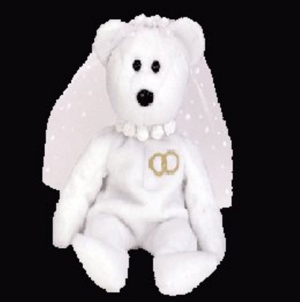 Mrs The Bride Bear Beanie Baby Retired