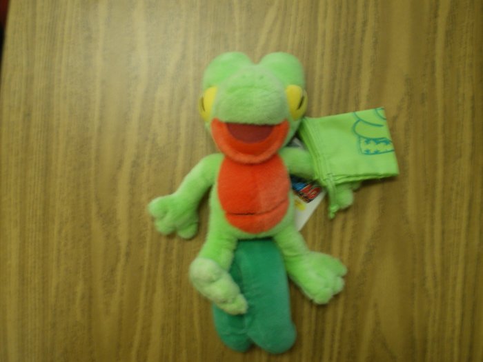 Large Treecko Tomy Plush w/Cloth Bag