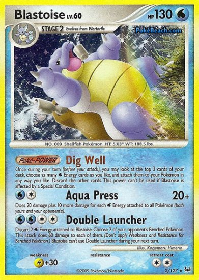 Holo Blastoise Platinum 2/127