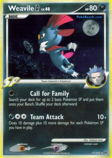 Holo Weavile G Platinum 17/127