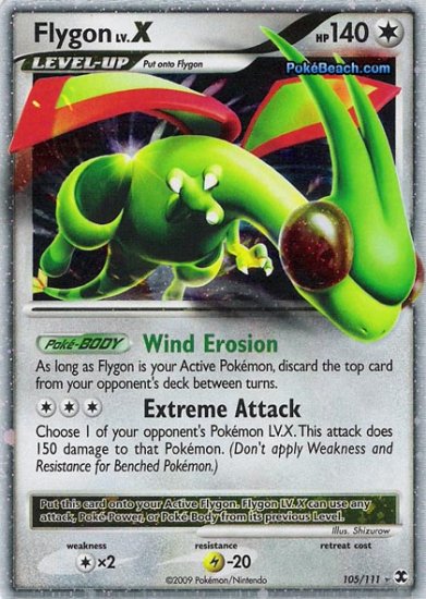 Holo Flygon Lv. X Rising Rivals 110/111