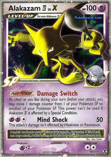Holo Alakazam E4 Lv. X Rising Rivals 103/111