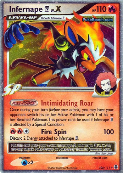 Holo Infernape E4 Lv. X Rising Rivals 108/111