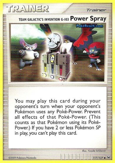 Non-Holo Team Galactic Invention Power Spray Platinum 117/127