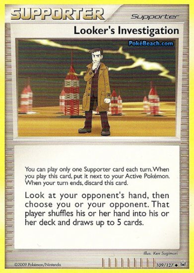 Non-Holo Looker's Investigation Platinum 109/127