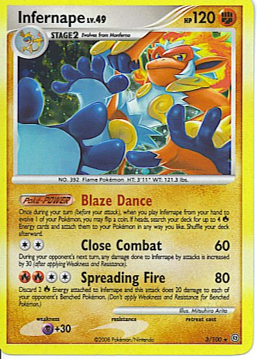 Reverse Holo Infernape Stormfront 3/100