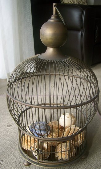 Plantation Brass Antique bird cage,