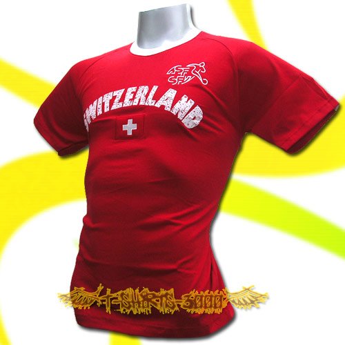 SWITZERLAND RED FOOTBALL T-SHIRT SOCCER Size M / L95