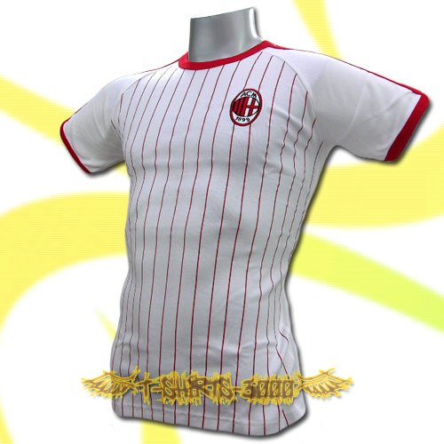 AC MILAN WHITE ATHLETIC FOOTBALL TEE T-SHIRT SOCCER Size M / L53