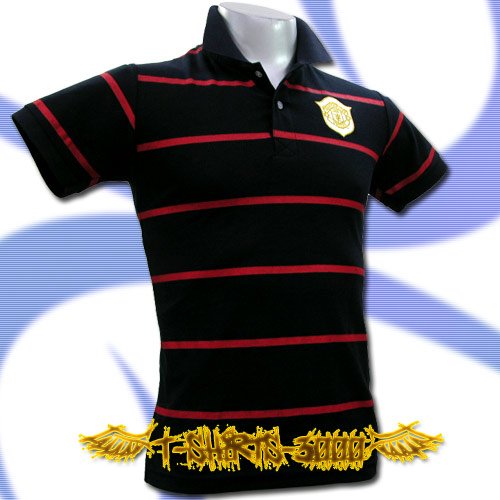 MAN UNITED UTD GOLD DARK BLUE/RED POLO T-SHIRT SOCCER Size M / i24