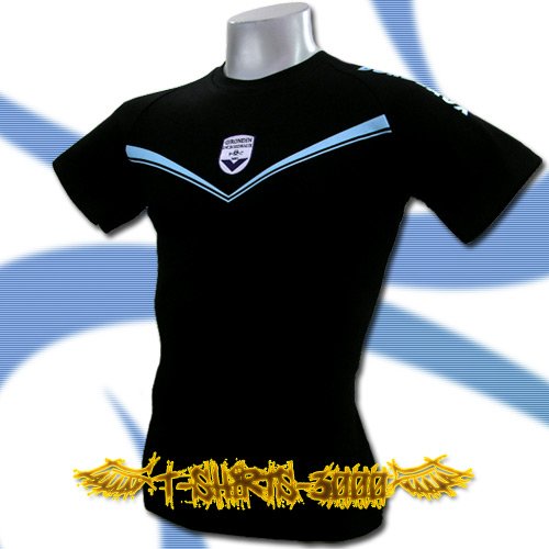 GIRONDINS DE BORDEAUX BLACK FOOTBALL T-SHIRT SOCCER Size M / J44