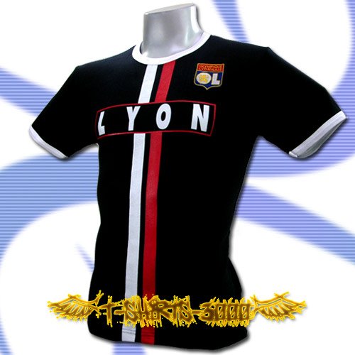 OLYMPIQUE LYONNAIS DARK BLUE FOOTBALL T-SHIRT SOCCER Size M / J49