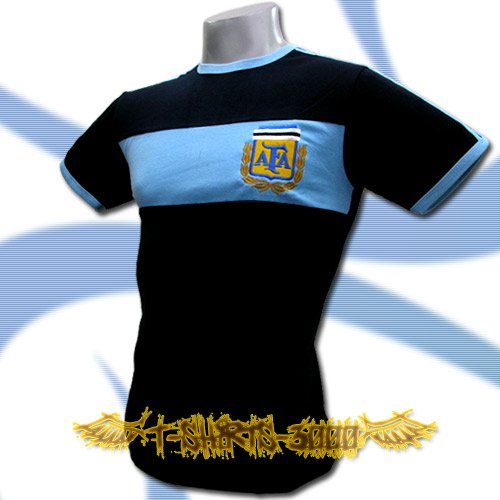 ARGENTINA DARK BLUE FOOTBALL COOL T-SHIRT SOCCER Size M / K12