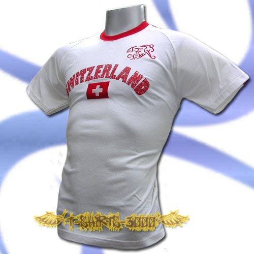 SWITZERLAND WHITE FOOTBALL T-SHIRT SOCCER Size M / L94