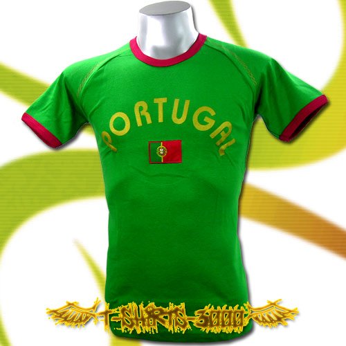 PORTUGAL GREEN FOOTBALL TEE T-SHIRT SOCCER Size M / F79