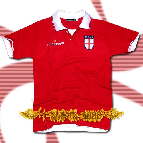 ENGLAND RED FOOTBALL POLO T-SHIRT SOCCER Size M / G52