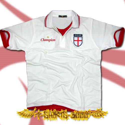 ENGLAND WHITE FOOTBALL POLO T-SHIRT SOCCER Size L / G53