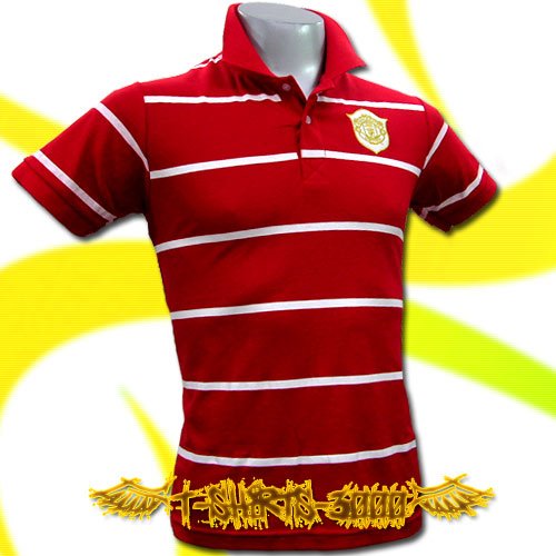 MAN UNITED UTD GOLD RED/WHITE POLO T-SHIRT SOCCER Size M / i22