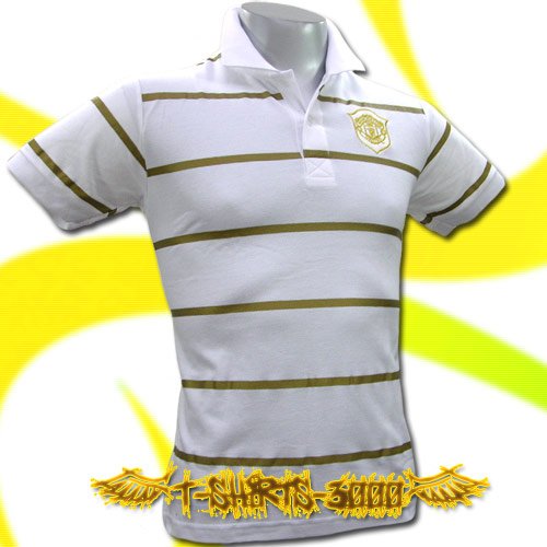 MAN UNITED UTD GOLD WHITE/GOLD POLO T-SHIRT SOCCER Size M / i23