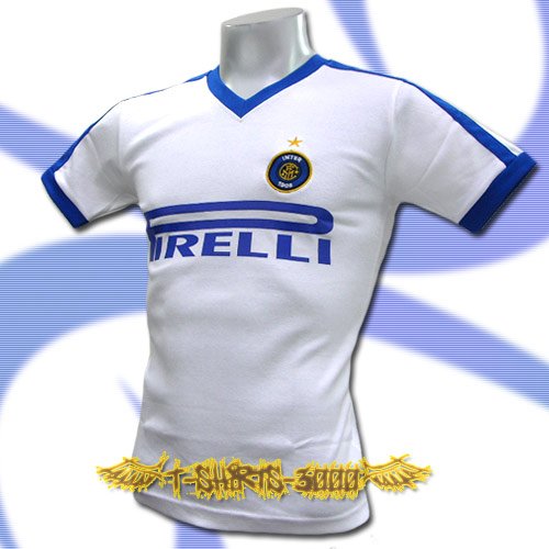 INTER MILAN WHITE SOCCER V NECK T-SHIRT FOOTBALL Size M / J96