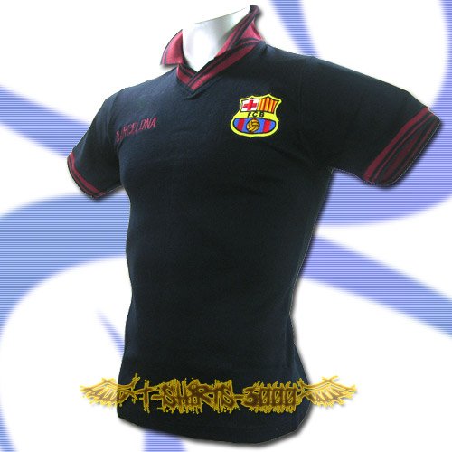 BARCELONA DARK BLUE FOOTBALL POLO T-SHIRT SOCCER Size M / K28