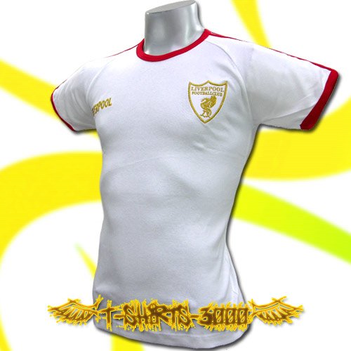 LIVERPOOL GOLD WHITE FOOTBALL COOL T-SHIRT SOCCER Size M / i37