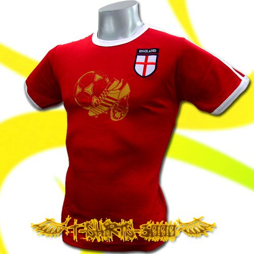 ENGLAND RED FOOTBALL COOL T-SHIRT SOCCER Size M / i54
