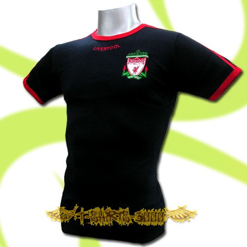 LIVERPOOL DARK BLUE FOOTBALL RETRO T-SHIRT SOCCER Size M / K67