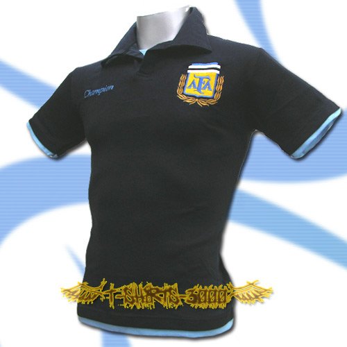 ARGENTINA DARK BLUE FOOTBALL POLO T-SHIRT SOCCER Size M / K76