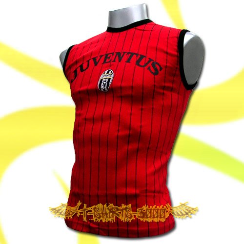 JUVENTUS RED SLEEVELESS SOCCER T-SHIRT FOOTBALL Size M / K97