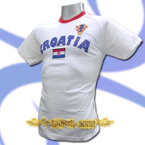CROATIA WHITE COOL FOOTBALL T-SHIRT SOCCER Size L / L62